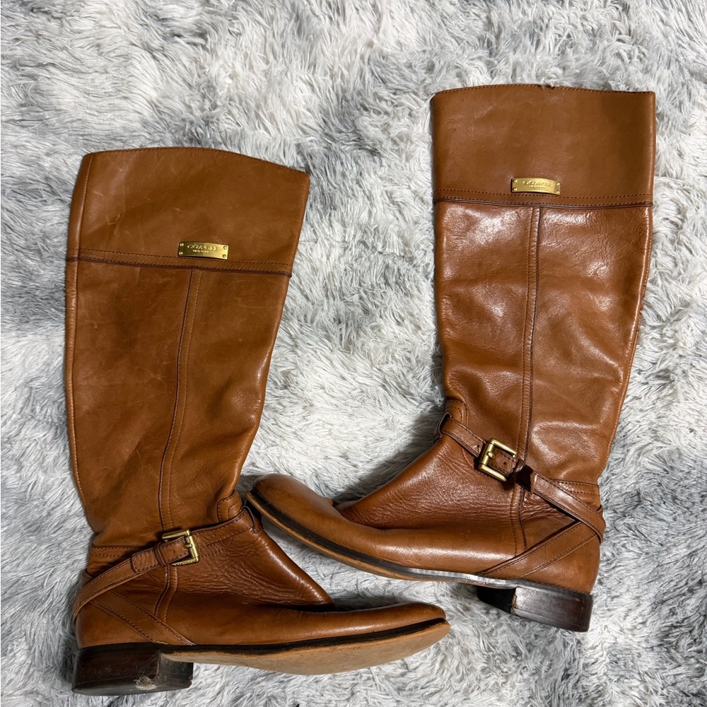 Coach Brown Over the Knee Boots